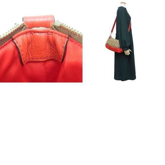 Coach Shoulder Bag F24028 Signature Canvas Leather Red Brown Women's COACH - Picture 10 of 10